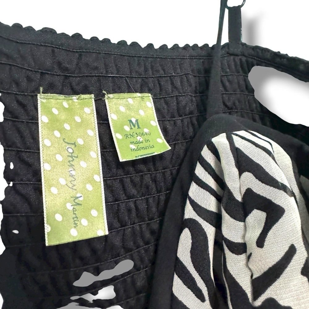 Women's Medium Y2k Babydoll Tank‎ Top Zebra Print 2000s Party Girl Paris Hilton - Picture 5 of 11